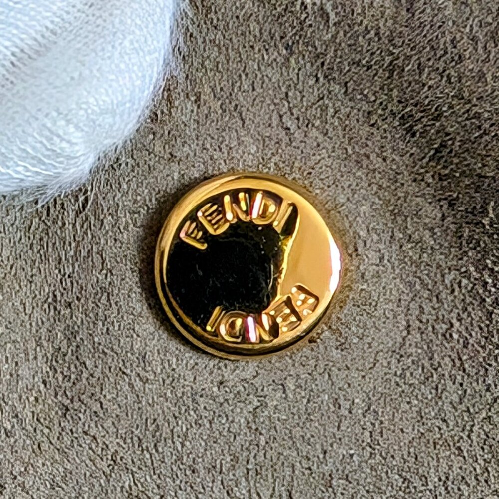 Fendi Brown O’Clock Zip Shoulder Bag Zucca Chenille Bag - Picture 15 of 16